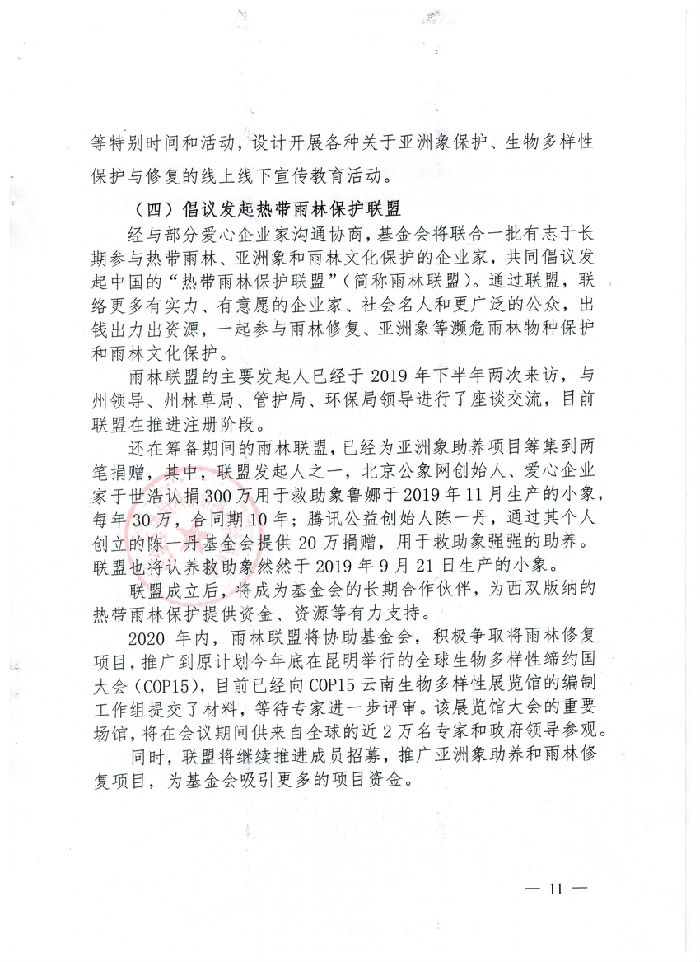 西双版纳州热带雨林保护基金会2019年工作报告(图11)